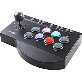 Arcade Joystick PXN 0082 Arcade Fight Stick, Street Fighter Arcade-Spiel Kampf Joystick-Controller mit USB Port, Turbo &amp; Macr