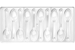 Ibili 799402 Molde BOMBON CONICO CUCHARILLAS, Stainless Steel, Blanco, 30 x 14 x 2 cm