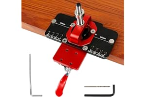 GOTRAIN Cerniera Jig 35 mm Hole Opener, in lega di alluminio, bloccaggio accurato, per armadietti, cerniere, fori per la lavorazione del legno, per porte, armadi, cerniere di montaggio