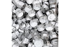 NKlaus 2000 Coupelles Chauffe Plat Ø 37,5 mm x 15 mm Contenants Vides en Aluminium pour Bougies Moules Ronds pour Bougies DIY et Coulage de Cire 1212