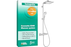 hansgrohe Crometta E Colonne de douche 240, avec thermostatique de douche, 1 jet, chromé, 27271000