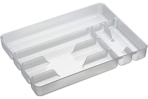 Excelsa - Bandeja para cubiertos (6 compartimentos), color blanco