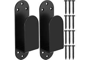 QEAPUG Staffe a barriera della porta, 2 pz 2 x 4 U Staffa ad angolo per 2 x 4 Legname, Staffe di sicurezza ad angolo metallico per serratura di porta rinforzata per garage Barn Scale Door Lock, con vite