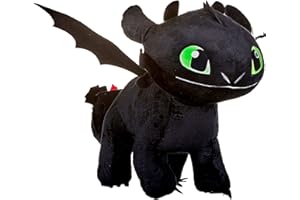 Toothless Night Fury 40cm Noir Peluche Original Dragons How to Tran Your Dragon 3 Glow in The Dark