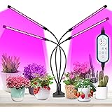 Pflanzenlampe 36W 96LED, Lovebay 4 Heads Pflanzenlicht, LED VOLLSPEKTRUM Wachsen licht für Zimmerpflanzen mit Zeitschaltuhr, 