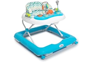 Toral Andador Bebes con Bandeja de Juegos y Altura Ajustable, Seguro Anticaídas, Correpasillos Bebe 1 Año, Tacata Bebe Ideal para Aprender a Caminar - Andador Bebe Modelo Sonajero Azul