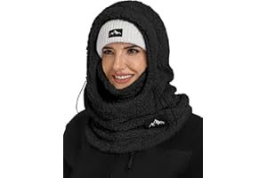 YYIDATON Plüsch Sturmhaube Mütze Winter Thermo Skimaske Fleece Thermale Windbeständig Gesichtshaube Outdoor Mütze Schal Balaclava für Herren Damen