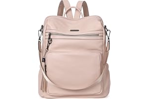 CLUCI Sac a dos Femme Cuir de mode Designer Voyage Grand Ladies Sacs à Bandoulière Rose