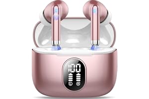 QXQ Cuffie Bluetooth, Auricolari Bluetooth 5.4 con 4 HD ENC Cancellazione Rumore Mic, 40 Ore Cuffie Wireless in Ear, Cuffiette Bluetooth con 3D HiFi Stereo, Cuffie Senza Fili IP7 Impermeabili/Display LED