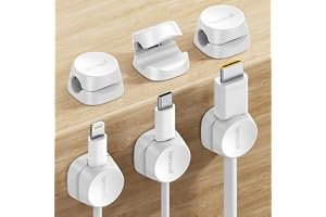 Lamicall Fjäderkabelhållare klämmor – kabelhantering utan rester, trådhållare, organisatör, USB, HDMI, vägg, PC, bil, kontor