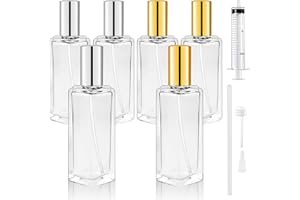 Bohoray 6Stk 30ml Parfümzerstäuber Nachfüllbar, Parfum Flakon leer Transparente Parfüm Flakon Parfümflaschen Nachfüllbar mit Zerstäuberpumpe und Trichter für Frauen oder Mädchen