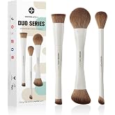 EIGSHOW Makeup Brush Set, 3 Pcs Makeup Brush Set with Two Ends Soft | Makeup Brush Set, Soft Synthetic Fibers, Suitable for L
