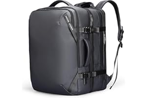 Muzee Mark Ryden Plecak, 45 x 30 x 32 cm, bagaż podręczny, do samolotu, na laptopa 17,3”, duża pojemność, podróżny, z portem ładowania USB-C, biznesowy, męski, wodoodporny, szary, Szary, 29-43L