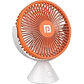 Portronics Aero Breeze Portable table Fan 178mm, USB Rechargeable Fan, 3 Speed Airflow, Battery Powered Silent Operation, 4 Hours Back Up, 360° Rotata