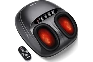 KNQZE Fußmassagegerät, Fussmassagegerät Elektrisch mit Wärmefunktion, Tiefenknet Shiatsu fußmassage für Plantarfasziitis & Neuropathie, Geschenke für Mama Frauen, Männer, Bis Schuhgröße 46(Grau)