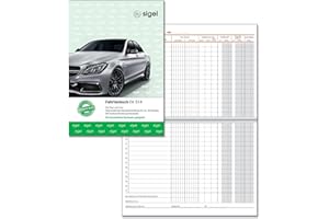 SIGEL FA514 ewidencja przebiegu pojazdu dla samochodów osobowych i ciężarowych, A5, 64 strony – dla Niemiec i Austrii, uznana przez urząd skarbowy
