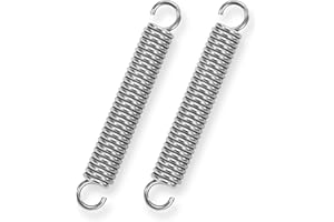 GUNGY Ressort de Traction 80mm Ressorts de Tension avec Crochets Ressorts en Acier Inoxydable Diamètre du Fil 2mm Diamètre Extérieur 12mm Force 12KG 2 Pièces