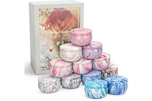 YMING Świece zapachowe prezenty dla kobiet, 12 sztuk 840 g świec zapachowych do domu, świece z wosku sojowego, zestawy prezentowe, 240 godzin, świecące świece zapachowe, idealne na Walentynki, Dzień Matki,