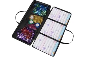 Dokon Aufbewahrungstasche für Geschenkpapier Wasserdicht Robustes Oxford-Gewebe Geschenkpapier Aufbewahrung mit Griffe und Reißverschluss, Organizer für Geschenkpapierrollen (82x13x34cm)- Schwarz