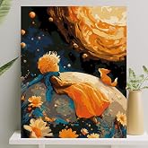 Sayılarla Boyama Tuval Seti Fır&ccedil;a Boya Dahil (&Ccedil;ıtalı) 40x50 CM - K&uuml;&ccedil;&uuml;k Prens
