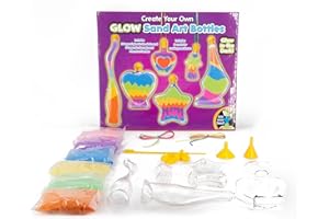 KANDYTOYS Kreative Kids Children’s Glow in the Dark Bottle Sand Art Make Your Own Craft Activity Kit