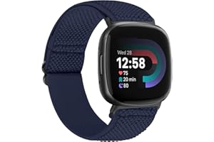 TumCez Cinturino Compatibile con Fitbit Versa 4/Fitbit Versa 3/Fitbit Sense 2/Fitbit Sense Cinturino, Regolabile Braccialetto Elastico in Nylon Cinturino di Ricambio Sportive per Donna Uomo