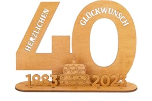 EUES Gästebuch Geburtstag Holzschild, 2023 Holz-Schild Gästebuch, Geburtstag Mann&Frau, Geburtstag Jubiläum, Deko Zahlen 40 Jahre mit Jahreszahlen, Für Geburtstagsdeko, Gästebuch Hochzeit (40)