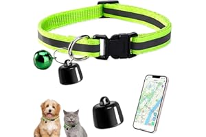 Quixion Cat Tracker, GPS Pet Tracker For Dogs And Cats, Dog Tracker With No Monthly Fees, Ios/Android Compatible, Global Tracking Device For Collars And Luggage (Includes Pet Collar + Tracker)