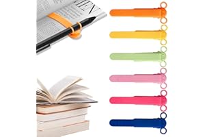 Kabwea 6 Pezzi a Forma di Elefante Segnalibro Automatico in Silicone per Libri e Bambini, Segnalibri di Carta