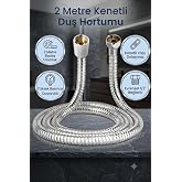 Ahlez Banyo Spiral Duş Hortumu 2 Metre Kenetli Duş Hortum Zinciri