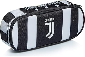 Seven Bustina Ovale Juventus, Best Match, Bianco e Nera, Con Elastici Porta Matite, Portapenne Scuola