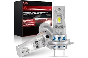 AUXIRACER h7 LED 30000LM, 120W 600% Lumière 6500K Blanc Anti Erreur Extrêmement Brillant Kit de Conversion h7 Phares, pour Rechange pour Lampes Halogènes et Xenons Auto (2 Set)