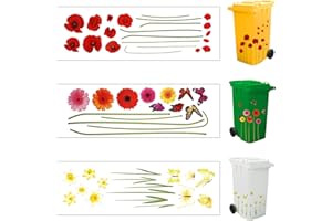 Fanshiontide Autocollants multicolores pour poubelles à roulettes,Autocollants décoratifs pour poubelle à roulettes avec étiquettes étanches pour voiture, réfrigérateur, bureau, salle de classe