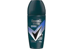 Rexona Men Advanced Protection Desodorante antitranspirante Roll-On, Hombre, Invisible Ice 72 horas con tecnología Body Heat Activated, 50 ml