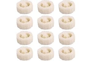 Fizdoqg 12 Stück Natur Luffa Schwamm Seifenkissen - 2,2 cm Stärke, 4-6cm Seifenablage, Seifenschale, Seifenunterlage für Dusche, Bad, Küche, Arbeitsplatte