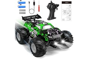 OMIRE 1:20 High Speed Off-road Remote Control Car, 2.4Ghz Glow-up RC Cars with Body Lights & Headlights, 2 Rechargeable Batteries, 20KM/H All Terrain Off-Road Monster Truck,RC CAR Toys for Boys Kids