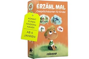 Erzählkarten für Kinder - 150 kindgerechte Fragen I Geschenk zur Stärkung der Eltern-Kind-Beziehung & für mehr Achtsamkeit I Lernspiel & Geschenk für Mädchen und Junge I Spiele ab 6,7, 8, 9 Jahre