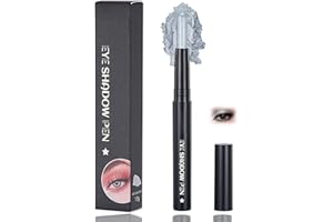ZOEYSHINE Ice Silver Eye Shadow Stick - Long-Lasting Waterproof Cream Eyeshadow Pencil with Sparkling Metallic Shimmer, Smooth Blendable Texture, Twist-Up Design for Effortless Makeup (04#Ice Silver)