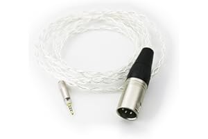 Ablet HIFI-Kabel, 4-poliger XLR-Stecker, symmetrisch, für Sennheiser HD598, HD558, HD518, HD598 Cs, HD599, HD569, HD579, Kopfhörer, versilbertes Audio-Upgrade-Kabel