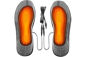 CABLELERA Heated Insoles, USB Heating Warmer Shoes Insoles, Cutting Washable Foot Warmer Thermal Shoes Insoles for Winter Hunting, Skiing, Fishing, Hiking