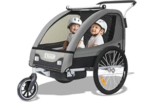 ‎TIGGO Tiggo Kinderanhänger Jogger 2 in 1 Kinderfahrradanhänger Fahrradanhänger Anhänger 50402