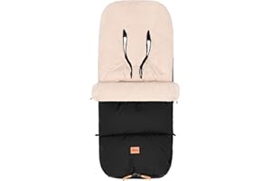 Fillikid Winterfußsack Kinley Exklusiv | warmer Babyfußsack mit Coral Fleece | wind- & wasserabweisend | Rundum-Reißverschluss, Oberteil abnehmbar | 50 × 100 cm, waschbar 30 °C
