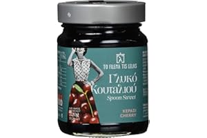 ‎TO FILEMA TIS LELAS To Filema Tis Lelas Handgemachte Kirsche in Sirup 320 g – Traditionelle griechische Fruchtkonfitüre aus 100% frischen Kirschen – Vegan, glutenfrei, ohne Konservierungsstoffe & künstliche Farbstoffe