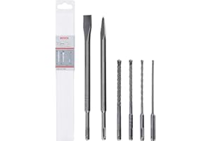 Bosch Professional 6 tlg. SDS plus-5 Hammerbohrer und Meißel Set (für Beton und Mauerwerk, Zubehör Akku Bohrhammer) - Amazon Edition