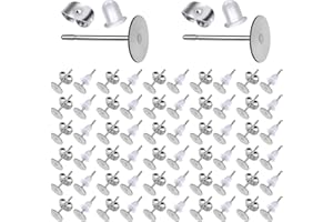 TOAOB THE ONE AND ONLY BABY TOAOB 800 Pezzi Chiusure Orecchini Perni per Orecchini in Acciaio Inossidabile 6 mm e Ferma Orecchino Farfalla per Orecchino Creazione Gioielli Fai Da Te