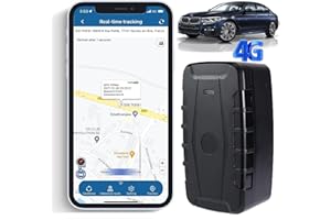 TKMARS 4G GPS Coche Localizador Imán de Coche Impermeable Dispositivos de Seguimiento en Tiempo Real Localizador GPS para Coche,Perros,Motos Largo Tiempo en Espera 20000mah Batería