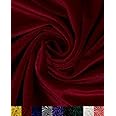 HOTGODEN Stretch Velvet Fabric by The Yard: Wine 63" Wide 2 Yards 95% Polyester 5% Spandex Velvet Fabric for DIY Sewing, Upholstery, Apparel, Costume, Craft