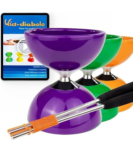 Coffret Diabolo Vert Clair – Avec Baguettes Aluminium – Performance Et Élégance – Débutant à Expert