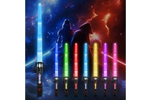 Moocuca Sabre Laser, Sabre Laser RGB 7 Couleurs Modifiables, Lightsaber pour Enfants, LED Sabre Laser Enfant Adulte, Lightsaber avec Son pour Noël, Halloween et Anniversaire