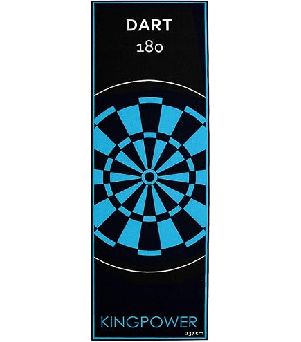 Tapis De Fléchettes ABC Darts - 241 X 80 Cm, Bleu Anthracite | Distance Officielle 237 Cm, Antidérapant, Facile à Nettoyer